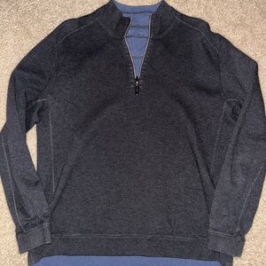 Tommy Bahama Men's Charcoal Zip-Up Sweater
